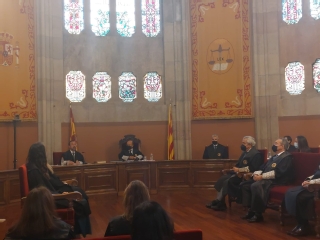 El secretario de Gobierno del TSJ de Cataluña, Joaquín Martínez Sánchez, durante su intervención